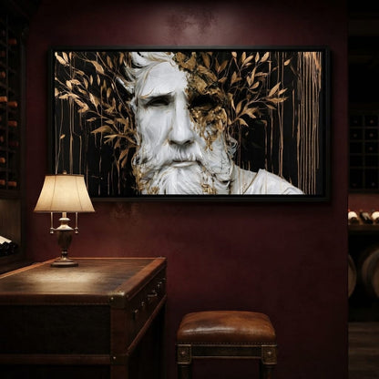 Gilded Echoes of Antiquity Canvas Wall Art
