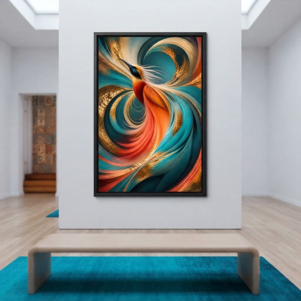 Gilded Flight Of The Radiant Plume Canvas Wall Art