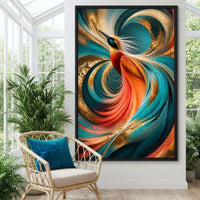 Gilded Flight Of The Radiant Plume Canvas Wall Art