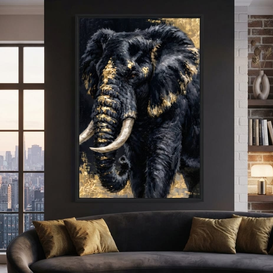 Gilded Majesty of the Wild Canvas Wall Art