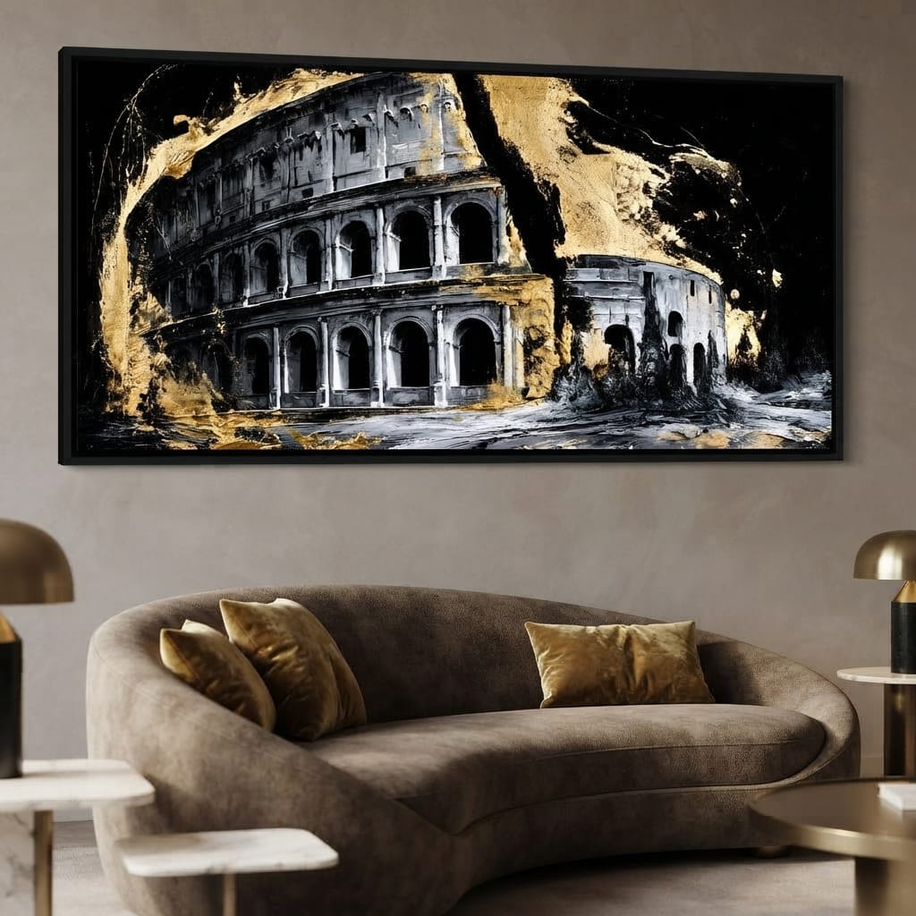 Gilded Ruins of Ancient Rome Canvas Wall Art