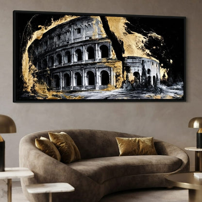 Gilded Ruins of Ancient Rome Canvas Wall Art