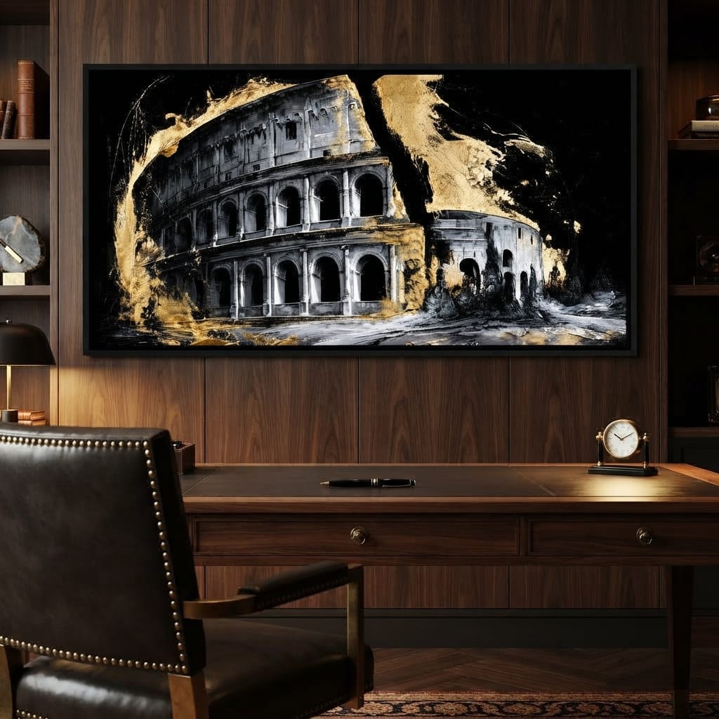 Gilded Ruins of Ancient Rome Canvas Wall Art