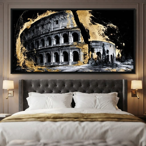 Gilded Ruins of Ancient Rome Canvas Wall Art
