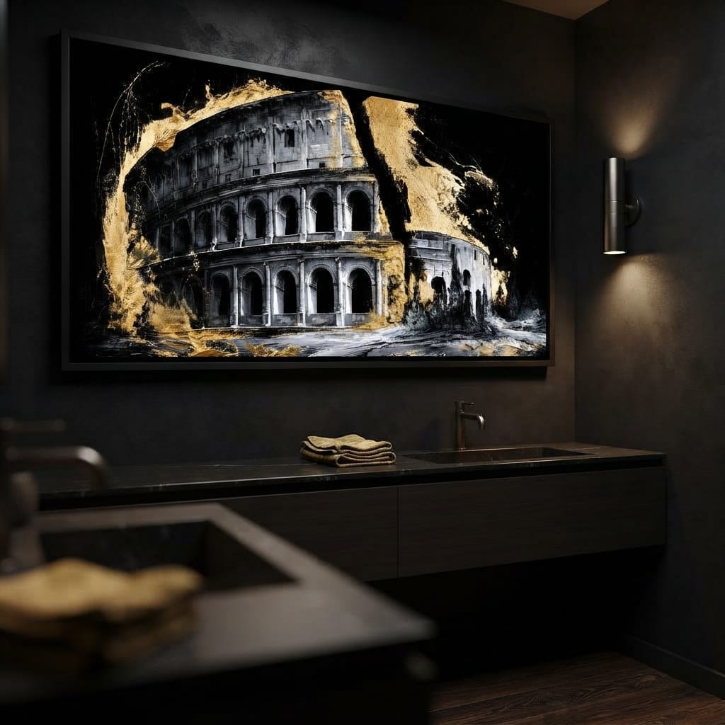 Gilded Ruins of Ancient Rome Canvas Wall Art