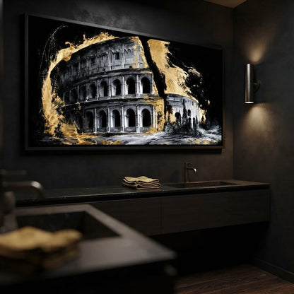 Gilded Ruins of Ancient Rome Canvas Wall Art