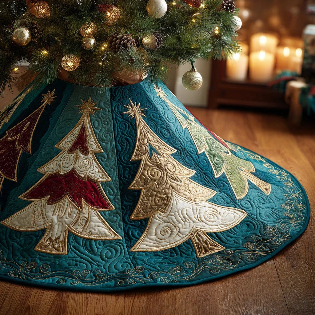 Gilded Trees Quilted Tree Skirt