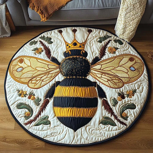 Gilded Wings Quilted Round Mat