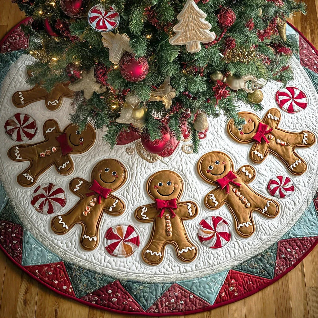 Ginger Haven Christmas Quilted Tree Skirt