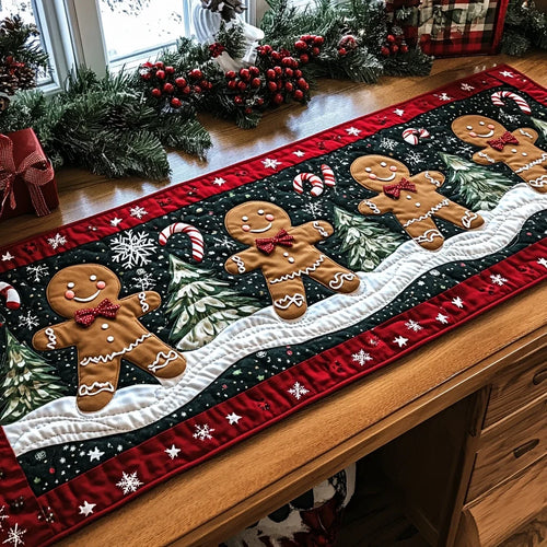 Gingerbread Lane Quilted Table Runner
