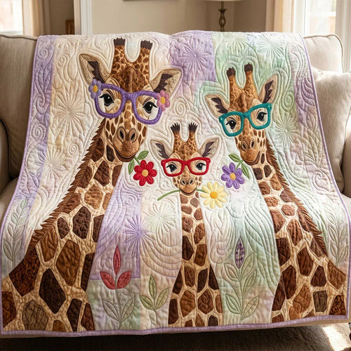 Giraffe Meadow Quilt Blanket - Quilted Blanket by Wild and Way