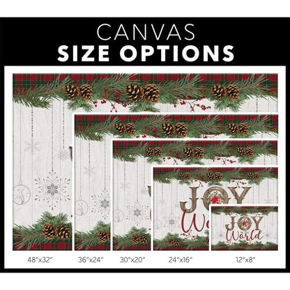 christmas wall art joy to the world canvas print (Landscape) (view 2)