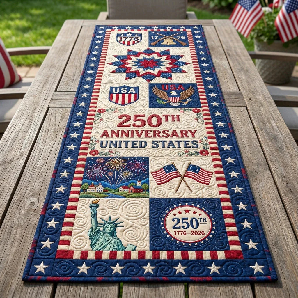 Glory Patchwork Quilted Table Runner