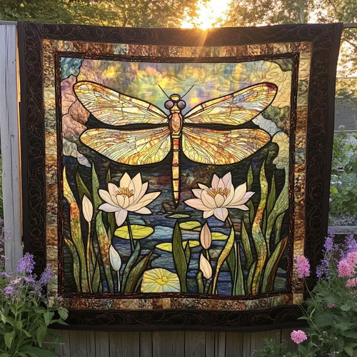 Glowing Stillness Quilt Blanket