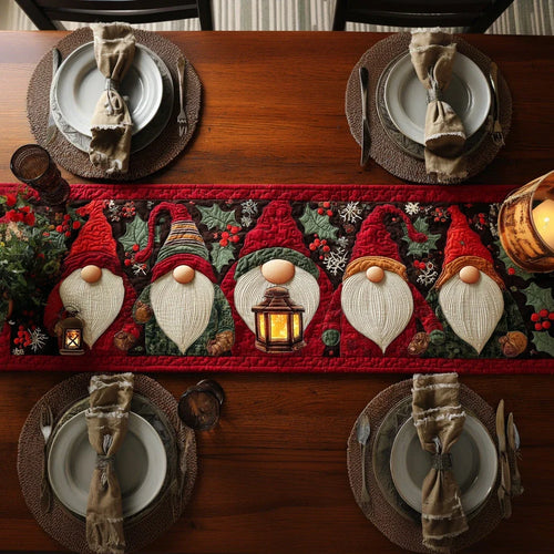 Gnome Adventure Quilted Table Runner