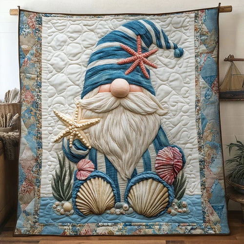 Gnome Beach Spirit Quilt Blanket
