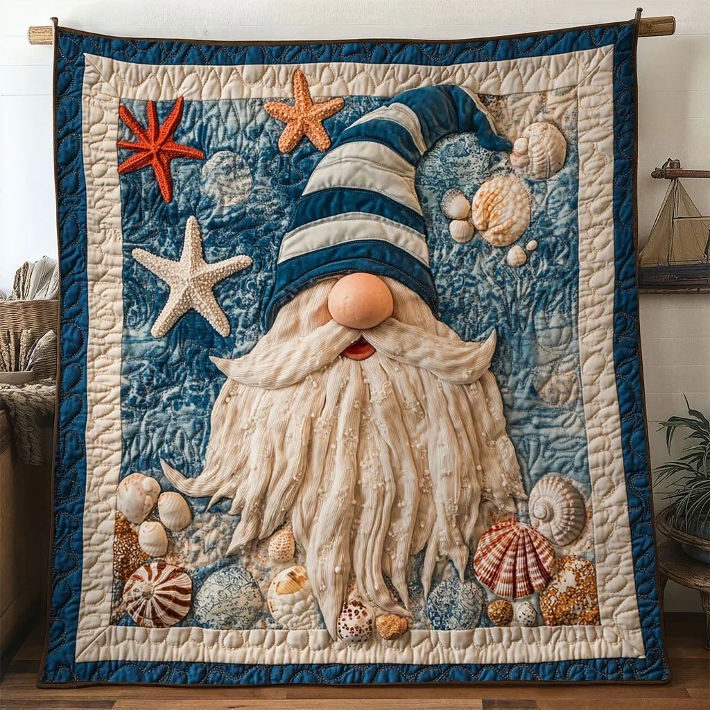 Gnome Ocean Calm Quilt Blanket