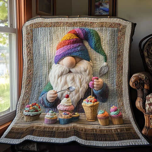 Gnome's Sweet Feast Quilt Blanket