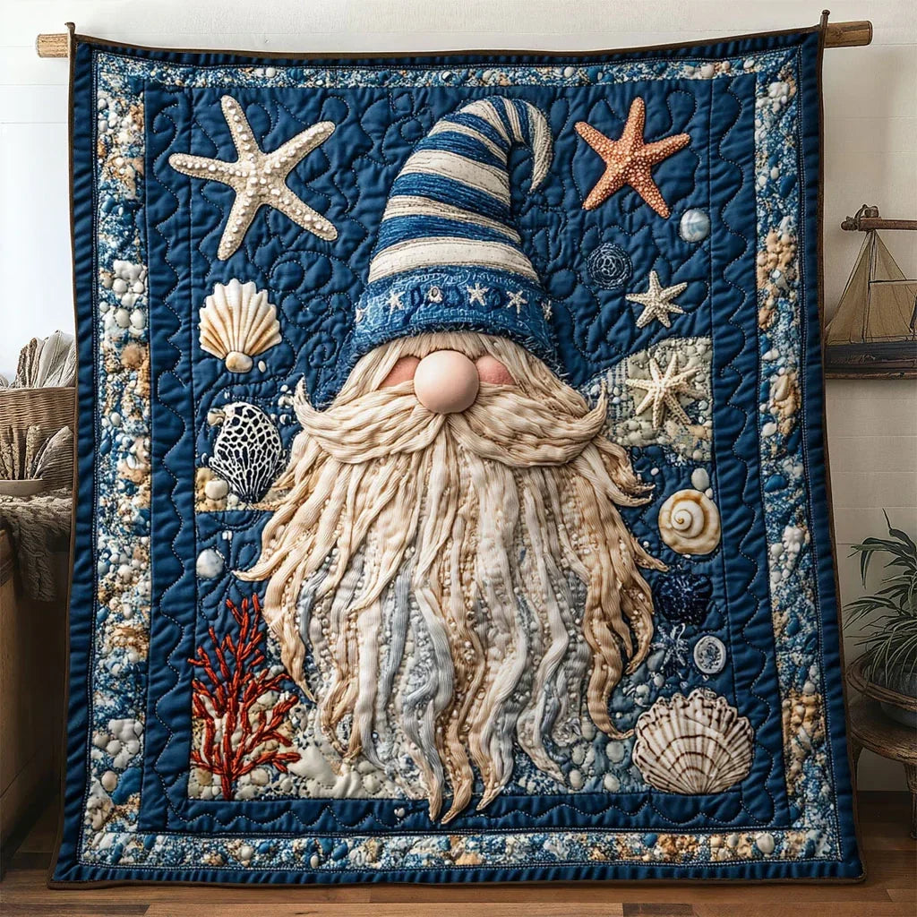 Gnome Salt Air Quilt Blanket