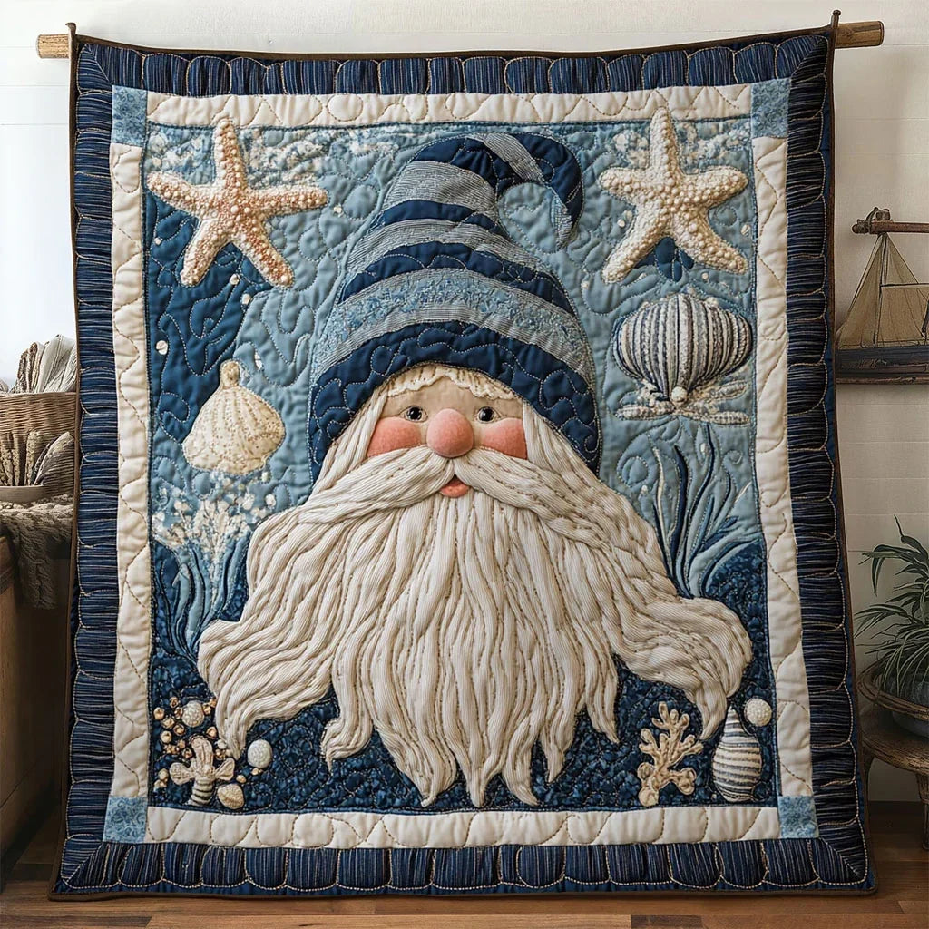 Gnome Starry Shore Quilt Blanket
