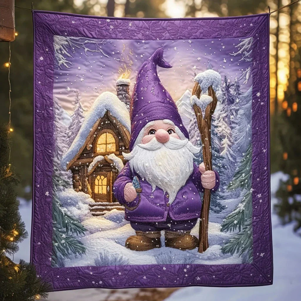 Gnome Winter Tale Quilt Blanket