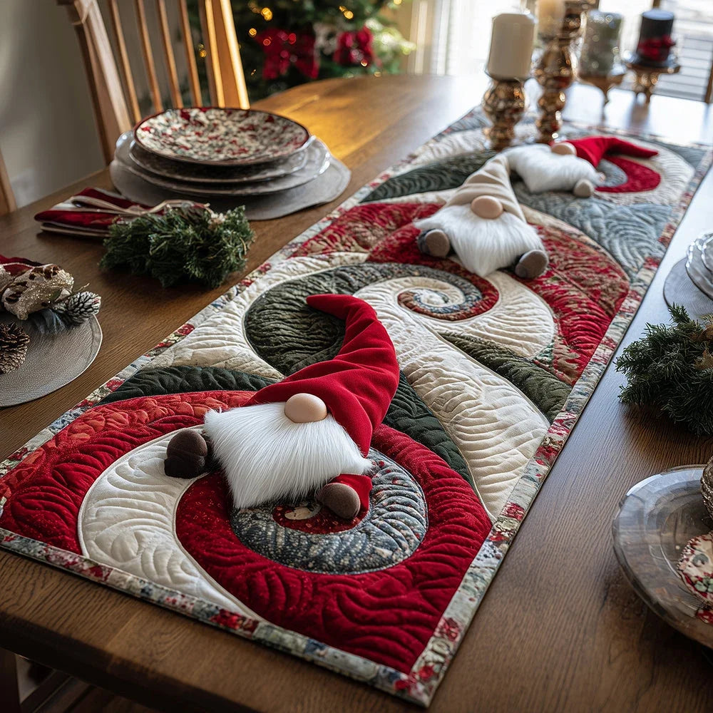 Gnome Wonder Quilted Table Runner