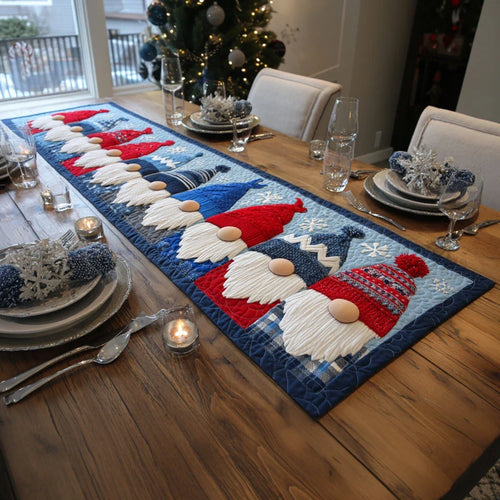 Gnome World Quilted Table Runner