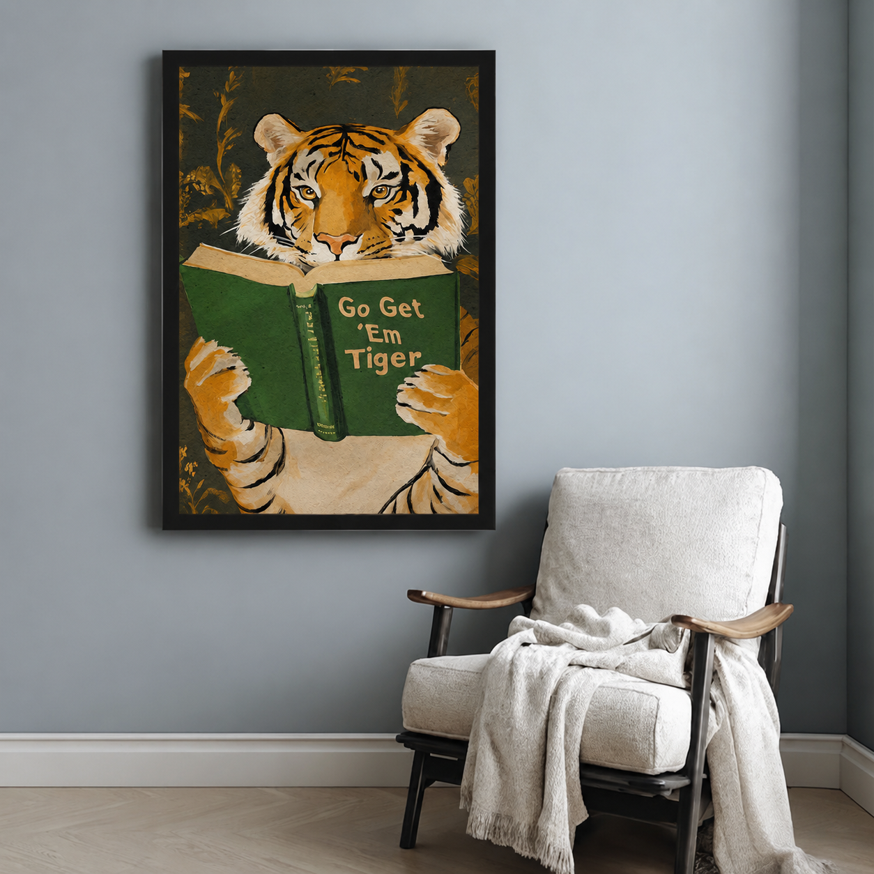 Go Get 'Em Tiger Motivational Canvas Wall Art