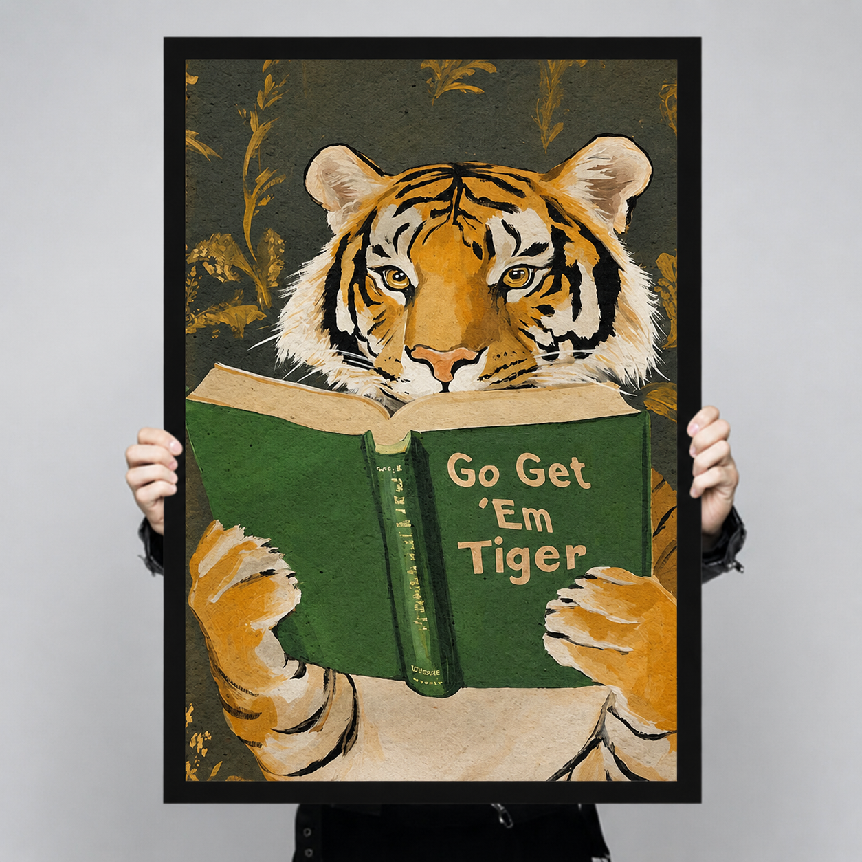 Go Get 'Em Tiger Motivational Canvas Wall Art