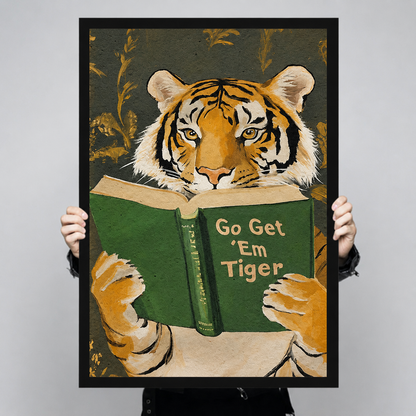 Go Get 'Em Tiger Motivational Canvas Wall Art