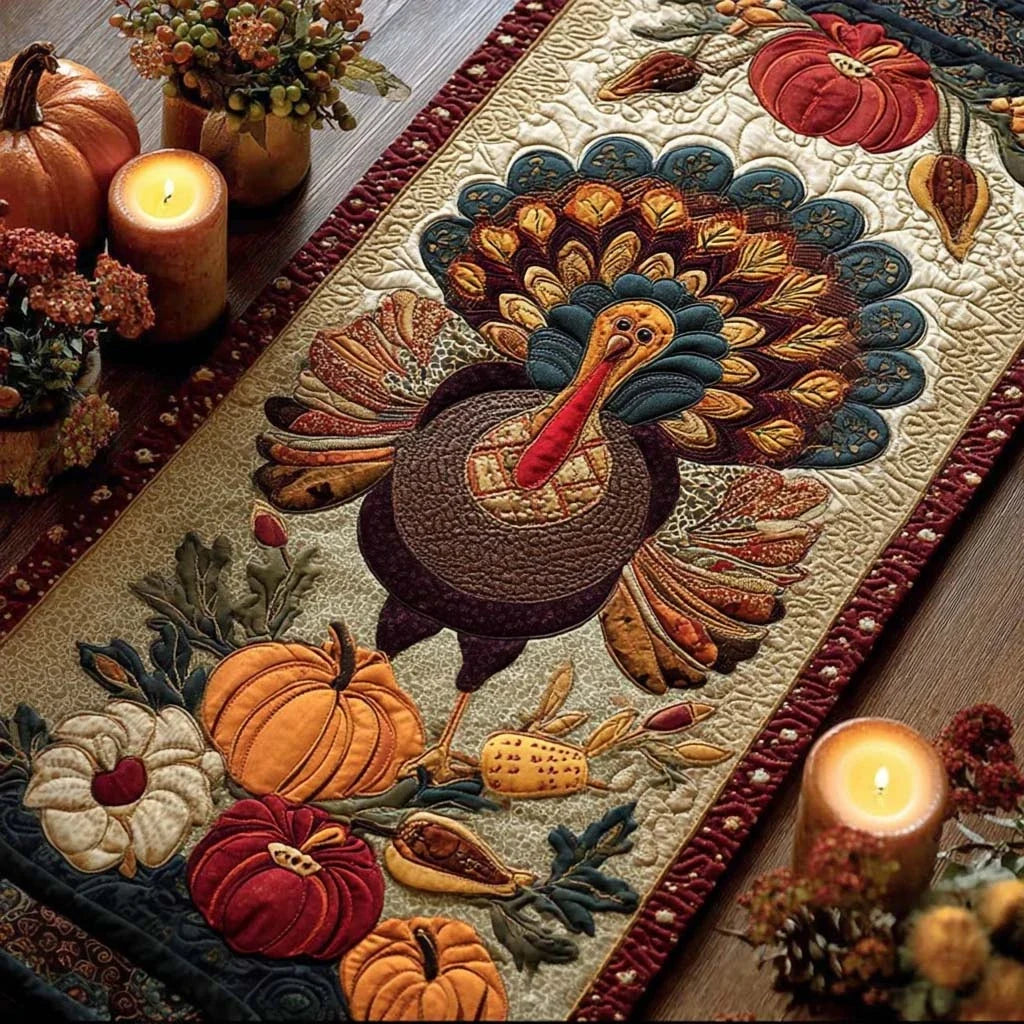 Gobble and Gather Quilted Table Runner