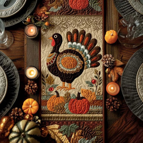 Gobble Blessings Quilted Table Runner