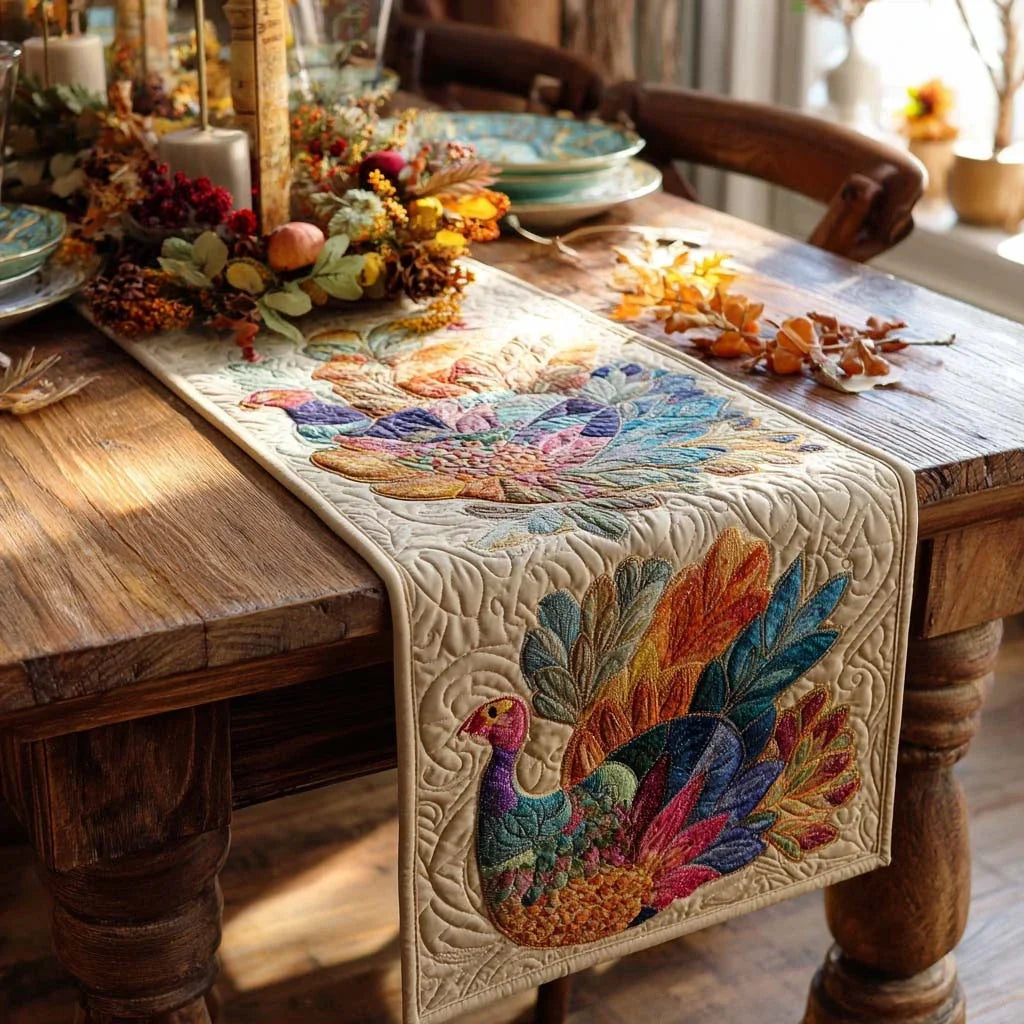 Gobble Gobble Joy Quilted Table Runner