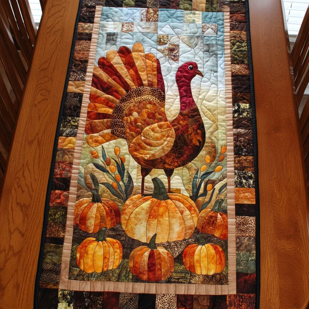Gobble Gobble Quilted Table Runner