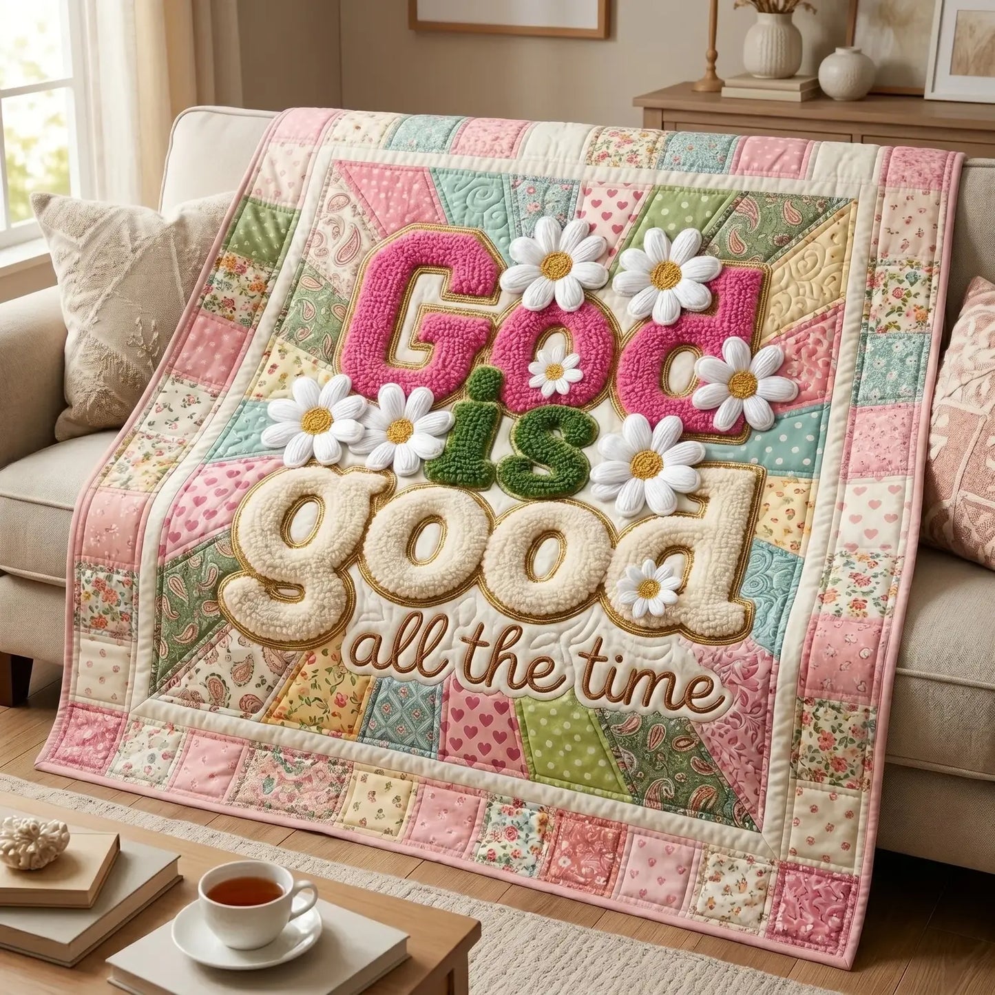 God Is Good All The Time Quilt Blanket