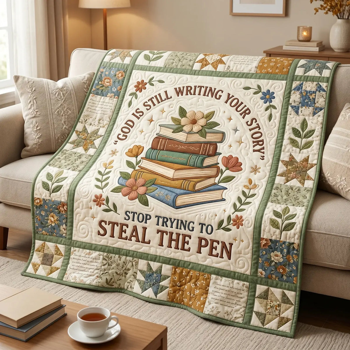 God Is Still Writing Your Story Quilt Blanket