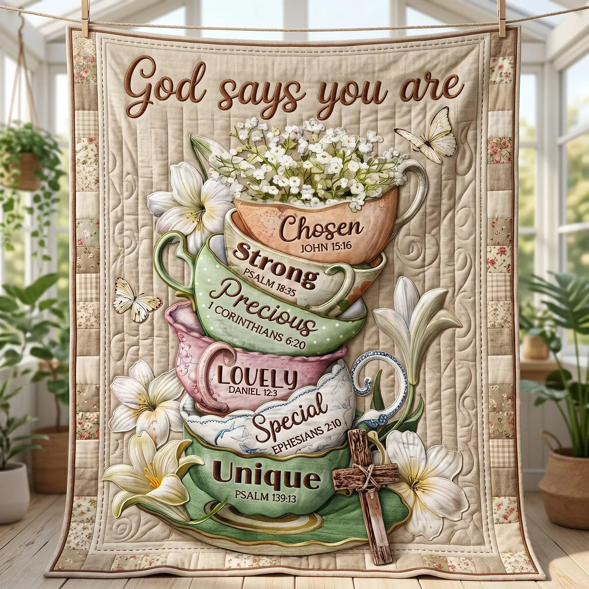 God Says You Are Quilt Blanket