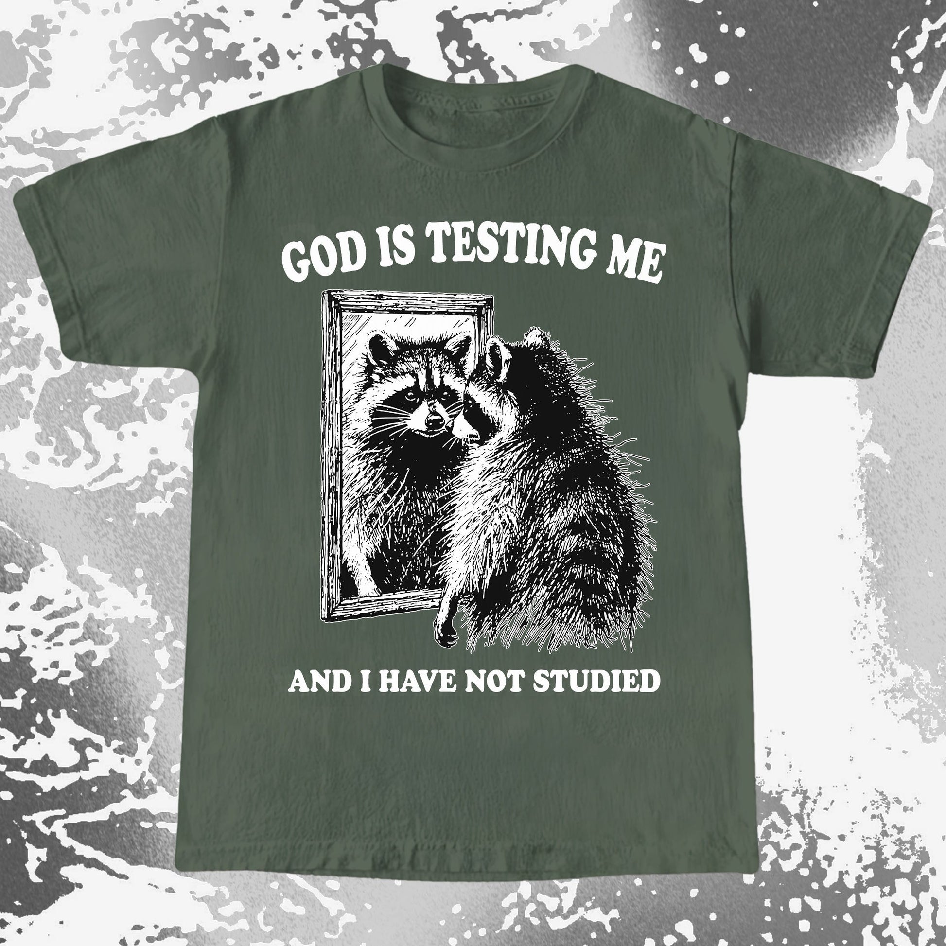 God Is Testing Me And I Have Not Studied Shirt (view 6)