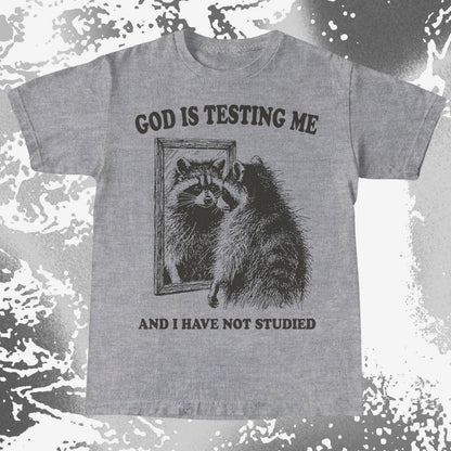 God Is Testing Me And I Have Not Studied Shirt (view 8)