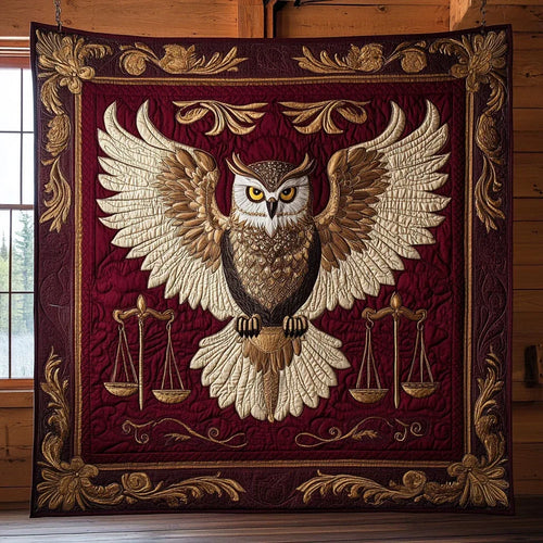 Golden Balance Quilt Blanket