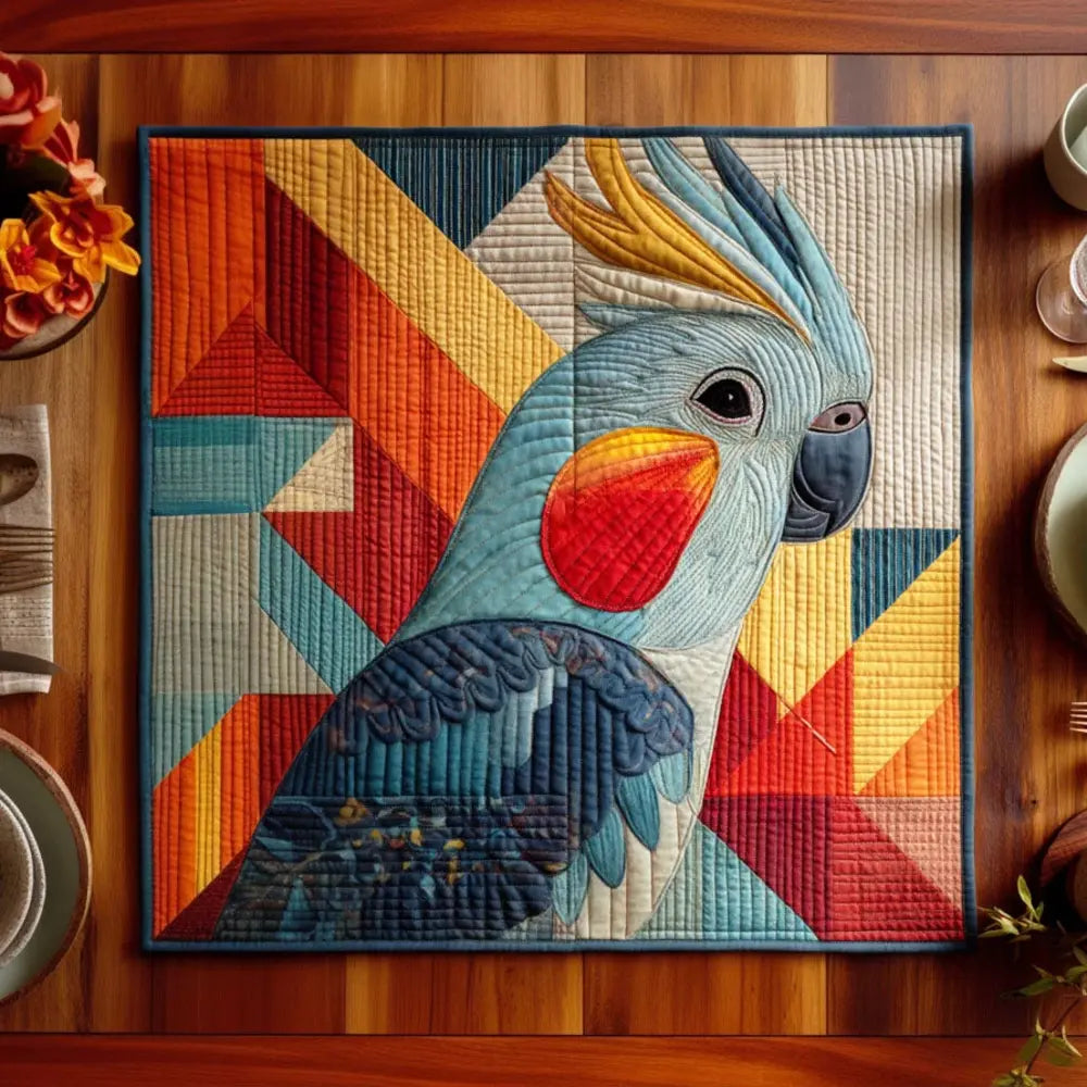 Golden Beak Quilted Table Topper
