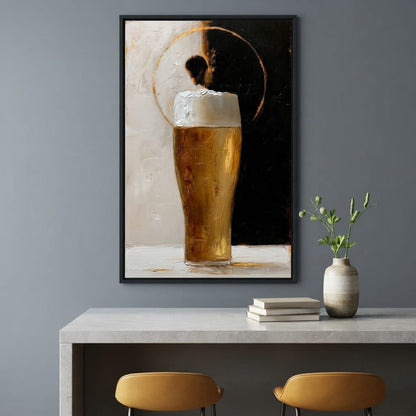 Golden Beer Against the Divide Canvas Wall Art