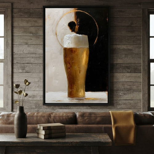 Golden Beer Against the Divide Canvas Wall Art