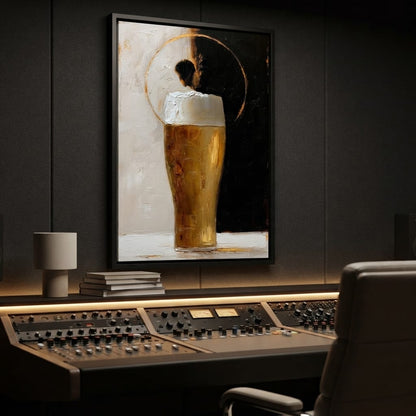Golden Beer Against the Divide Canvas Wall Art
