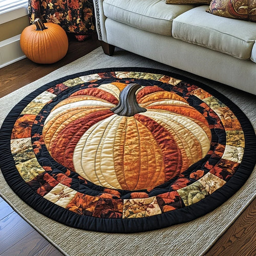 Golden Bliss Quilted Round Mat