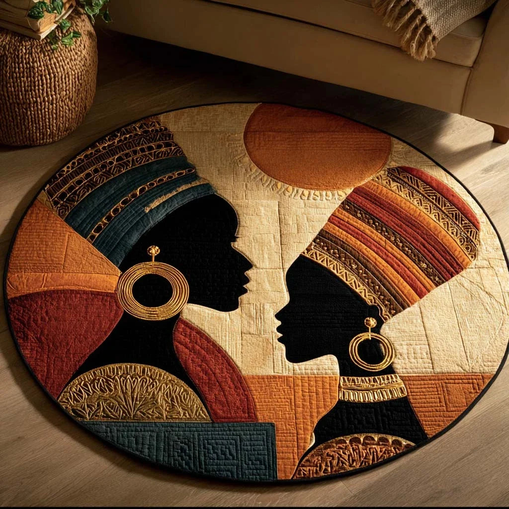 Golden Bond Quilted Round Mat