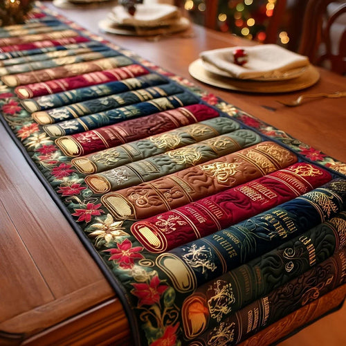 Golden Bookrow Quilted Table Runner