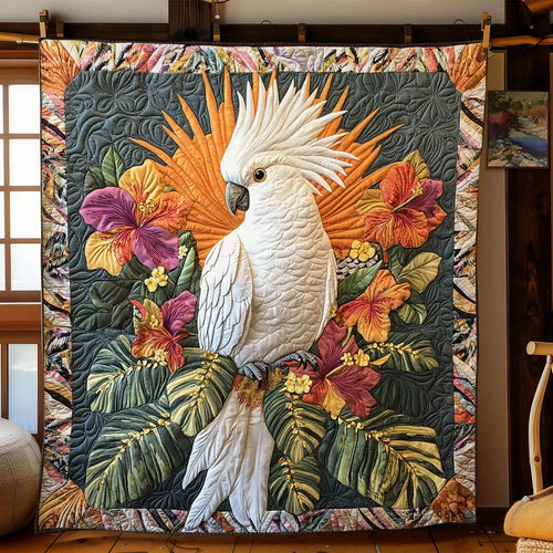 Golden Branch Quilt Blanket
