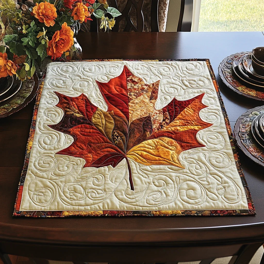 Golden Breeze Quilted Table Topper