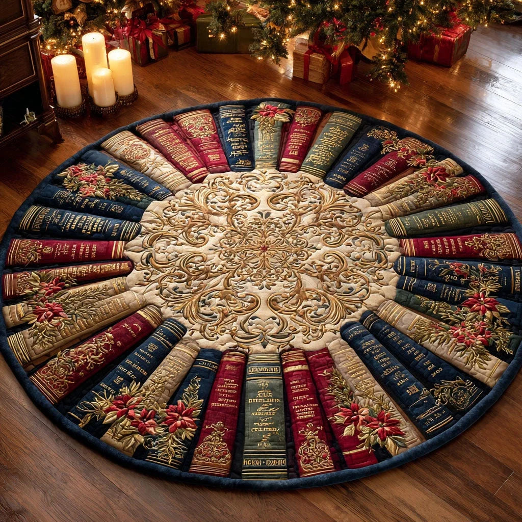Golden Chapter Quilted Round Mat